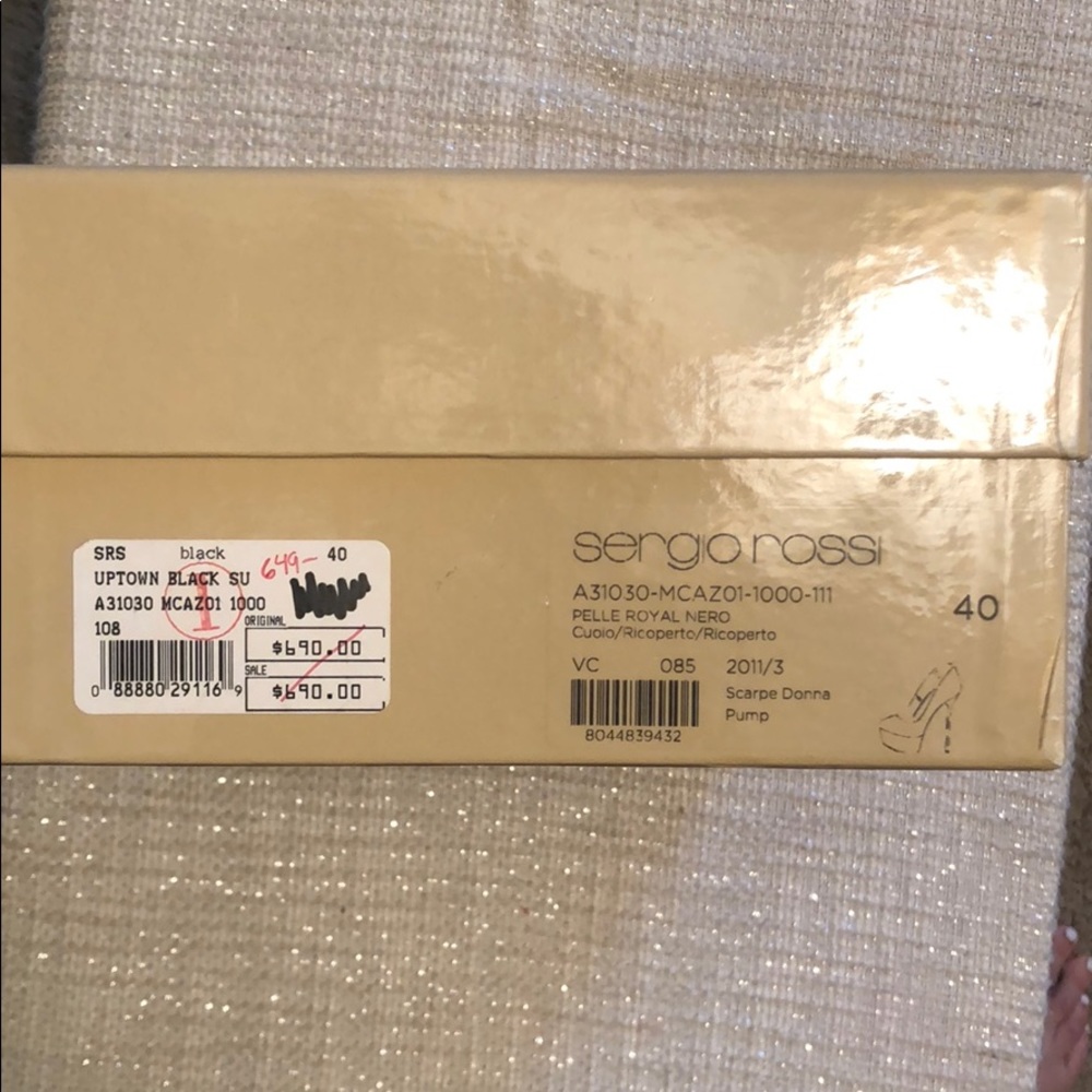 Sergio Rossi Black Heels 40